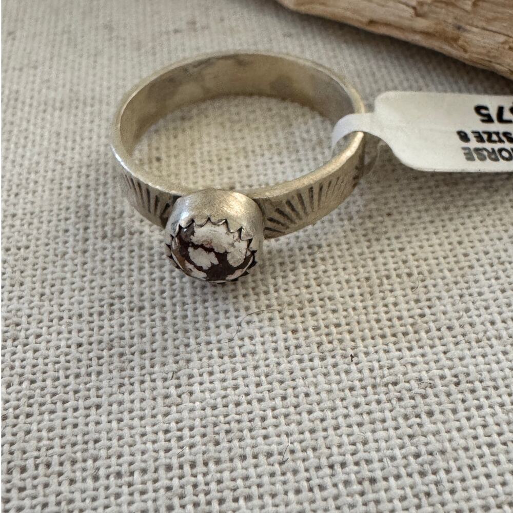 Wild Horse Turquoise Ring Sterling Silver Size 8 NWT Western Boho - Picture 2 of 6